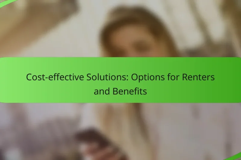 Cost-effective Solutions: Options for Renters and Benefits
