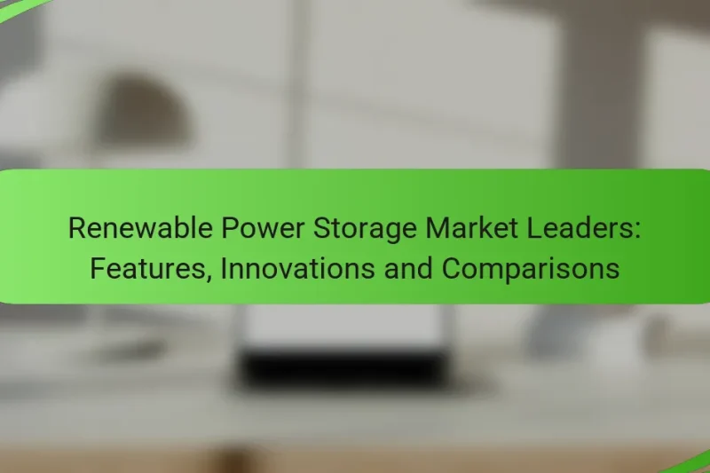Renewable Power Storage Market Leaders: Features, Innovations and Comparisons