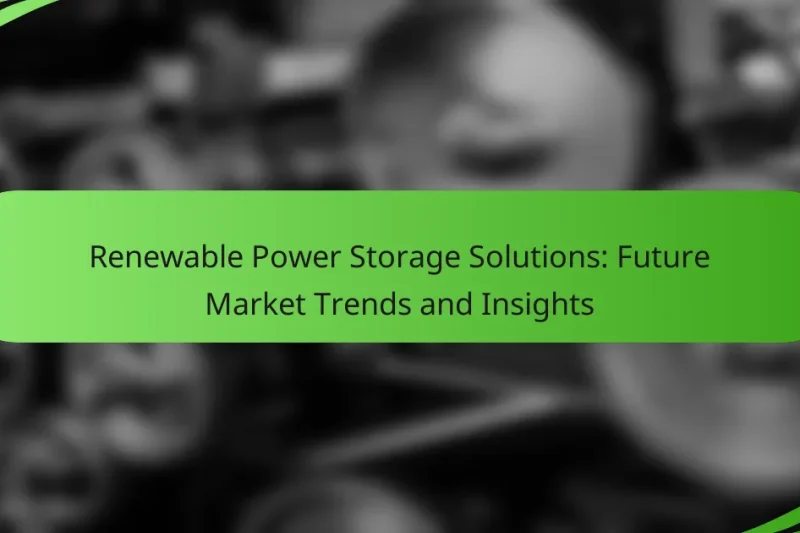 Renewable Power Storage Solutions: Future Market Trends and Insights
