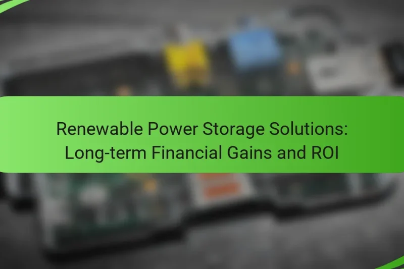 Renewable Power Storage Solutions: Long-term Financial Gains and ROI